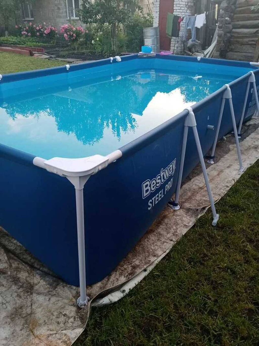 Разборный каркасный бассейн Bestway Steel Pro (прямоугольный) Бассейн: фото 7