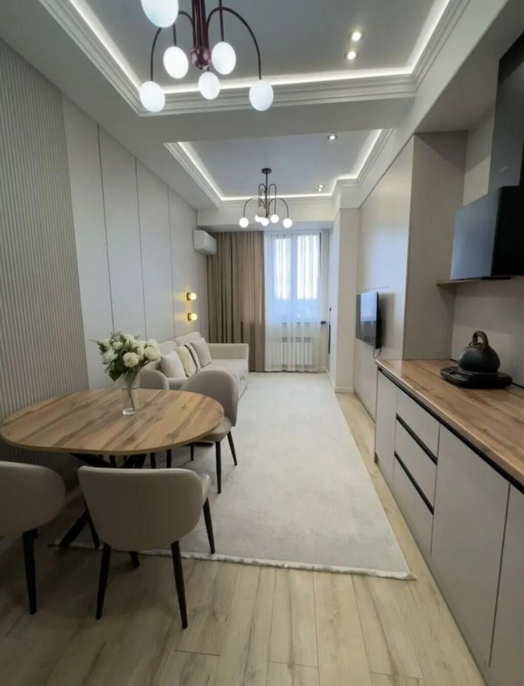 2 комнаты, 40 м², Тунгуч мкр 7 этаж, Дизайнерский ремонт: фото 2