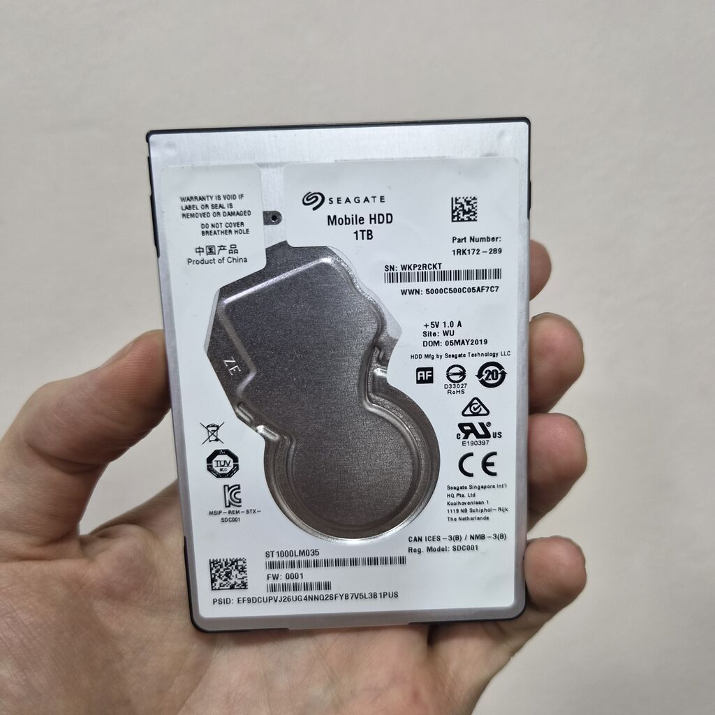 Накопитель для ПК, Новый, Seagate, HDD, 1 ТБ, 2.5", Для ПК: фото 1