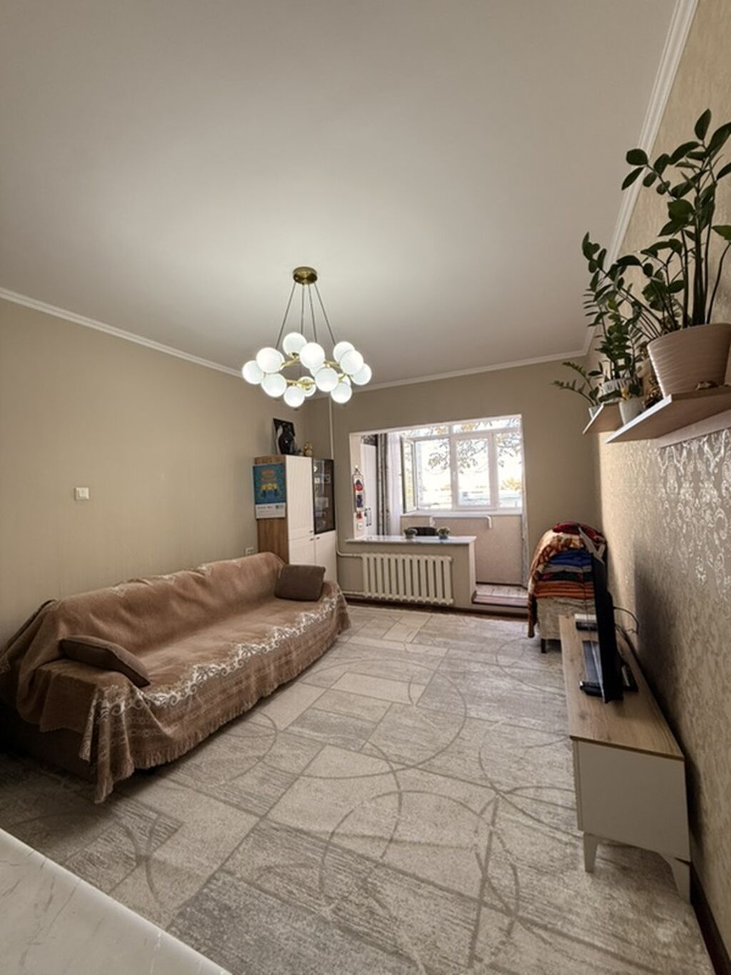 2 комнаты, 53 м², Тунгуч мкр 106 серия, 2 этаж, Евроремонт: фото 2