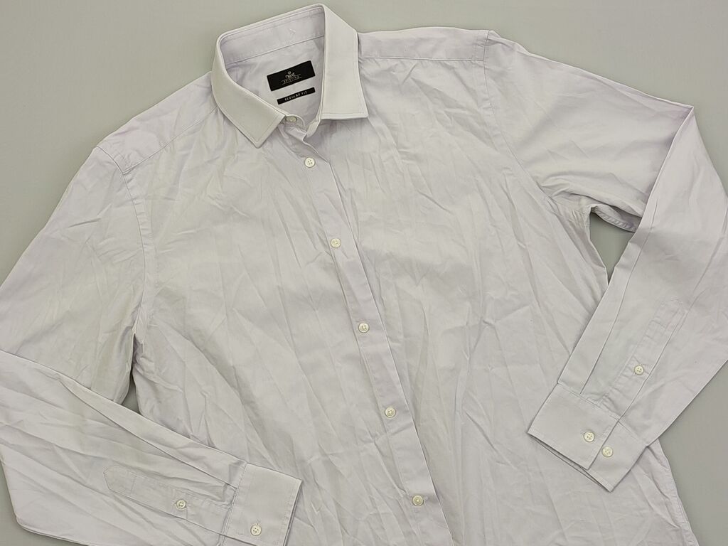 Koszule: Koszulа M (EU 38), stan - Bardzo dobry, wzór - Jednolity kolor, kolor - Szary — 1