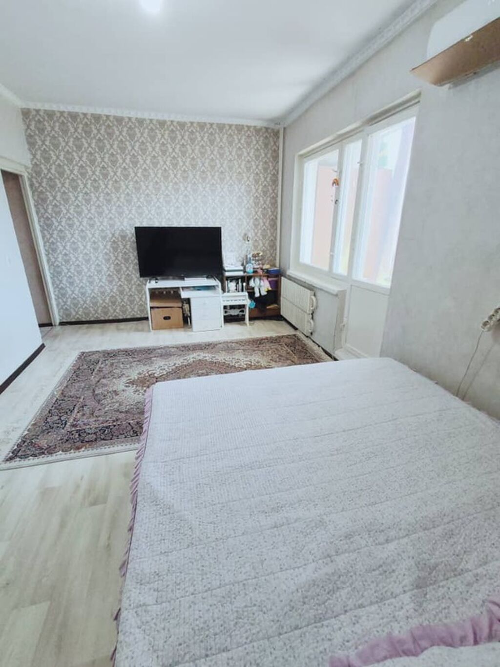 1 комната, 35 м², Аламедин-1 мкр 105 серия, 7 этаж, Косметический ремонт: фото 1