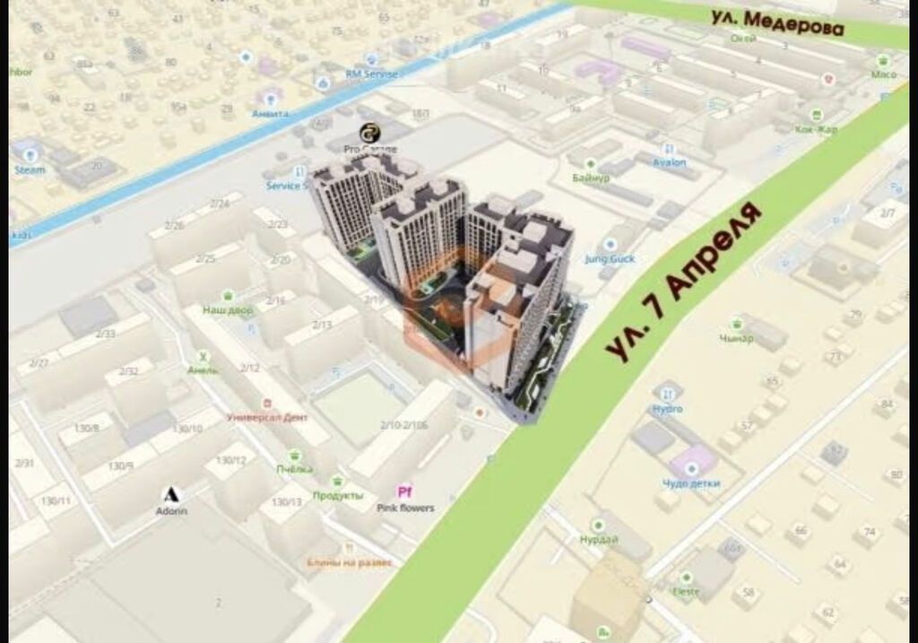 2 комнаты, 66 м², Улан-2 мкр Элитка, 11 этаж, ПСО (под самоотделку): фото 2