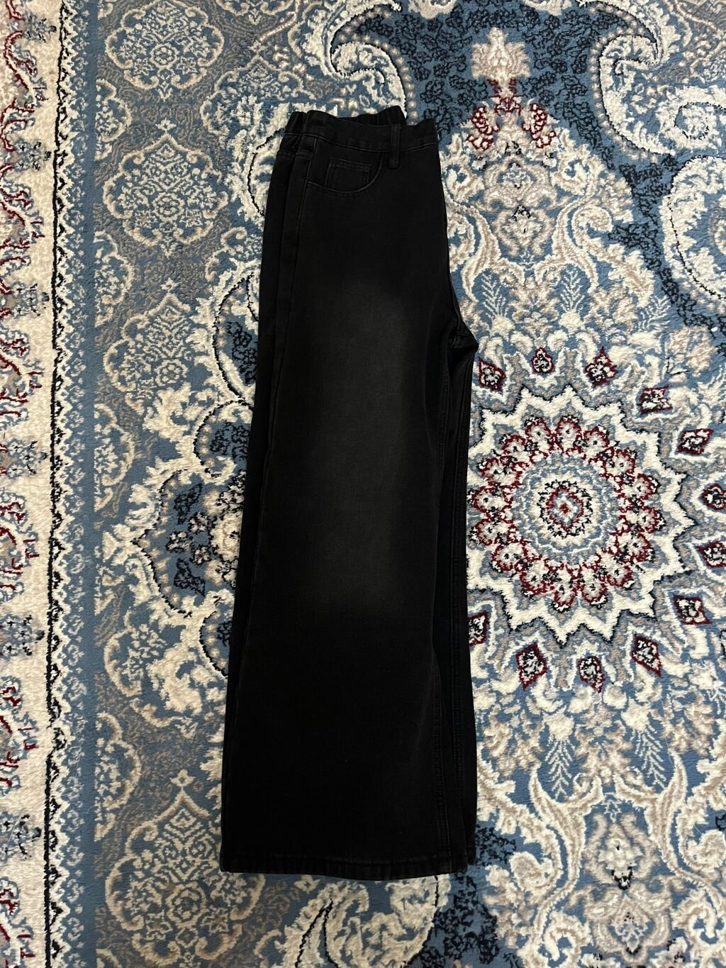 Джинсы, Бэгги, Средняя талия, С утеплителем, 2XL: фото 3