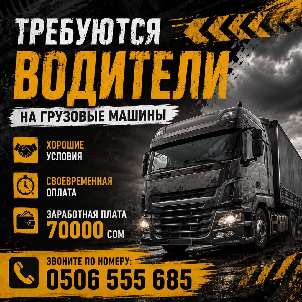Требуются водители на грузовые машины в крупную торговую сеть