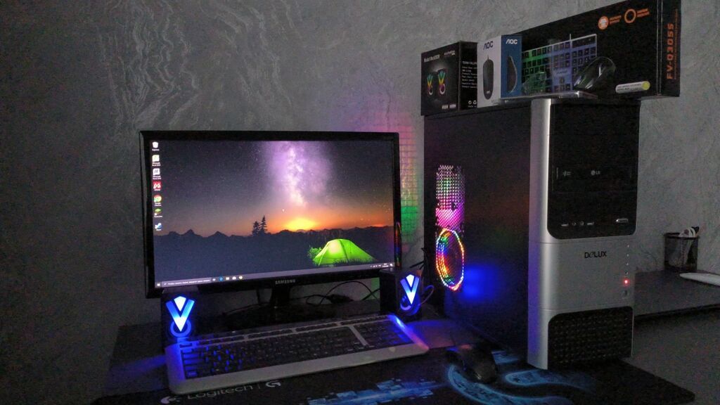 Игровой/офисный компьютерный комплект с подсветкой Состав и: фото 3
