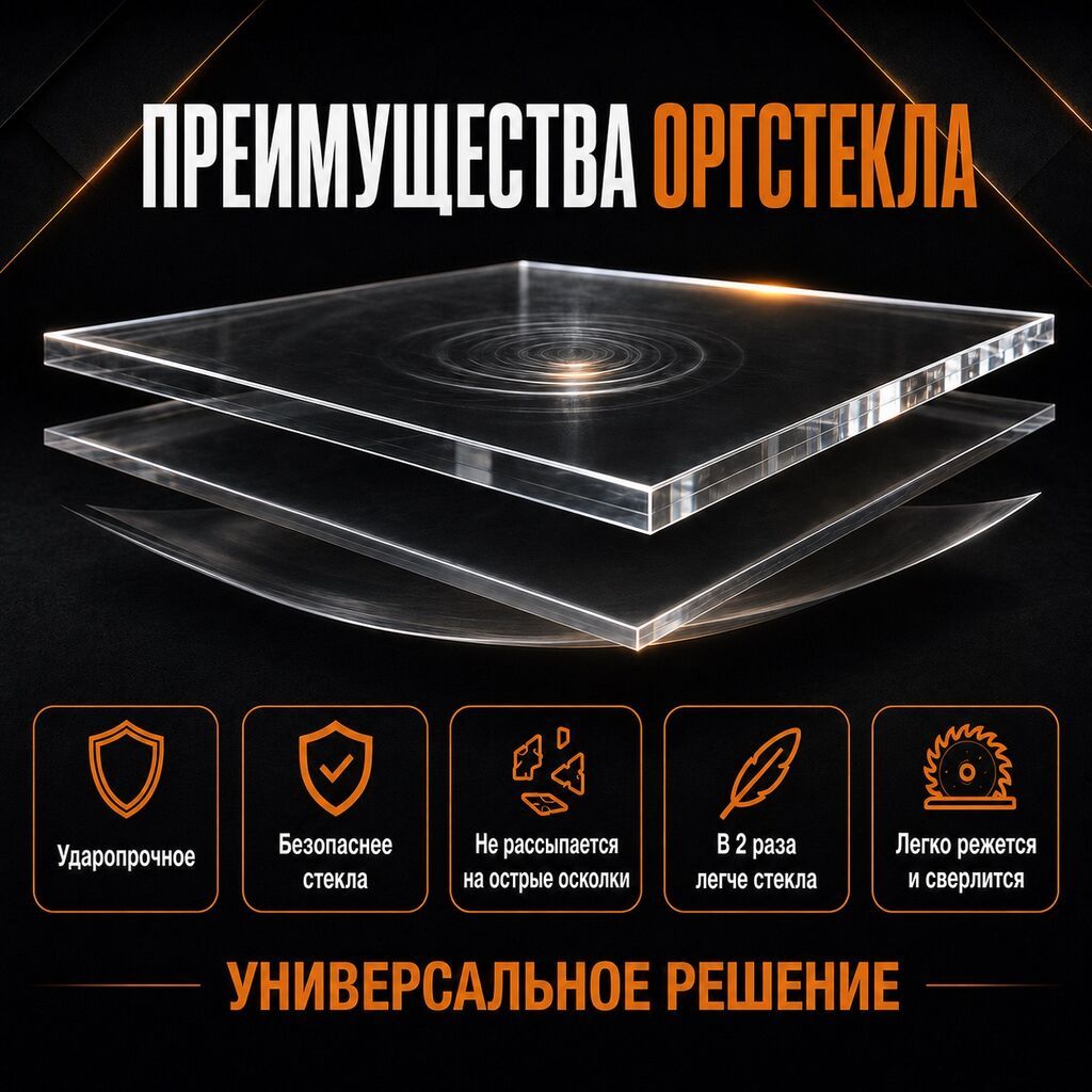 Оргстекло прозрачное и белое матовое - в наличии оптом и в розницу!: фото 2