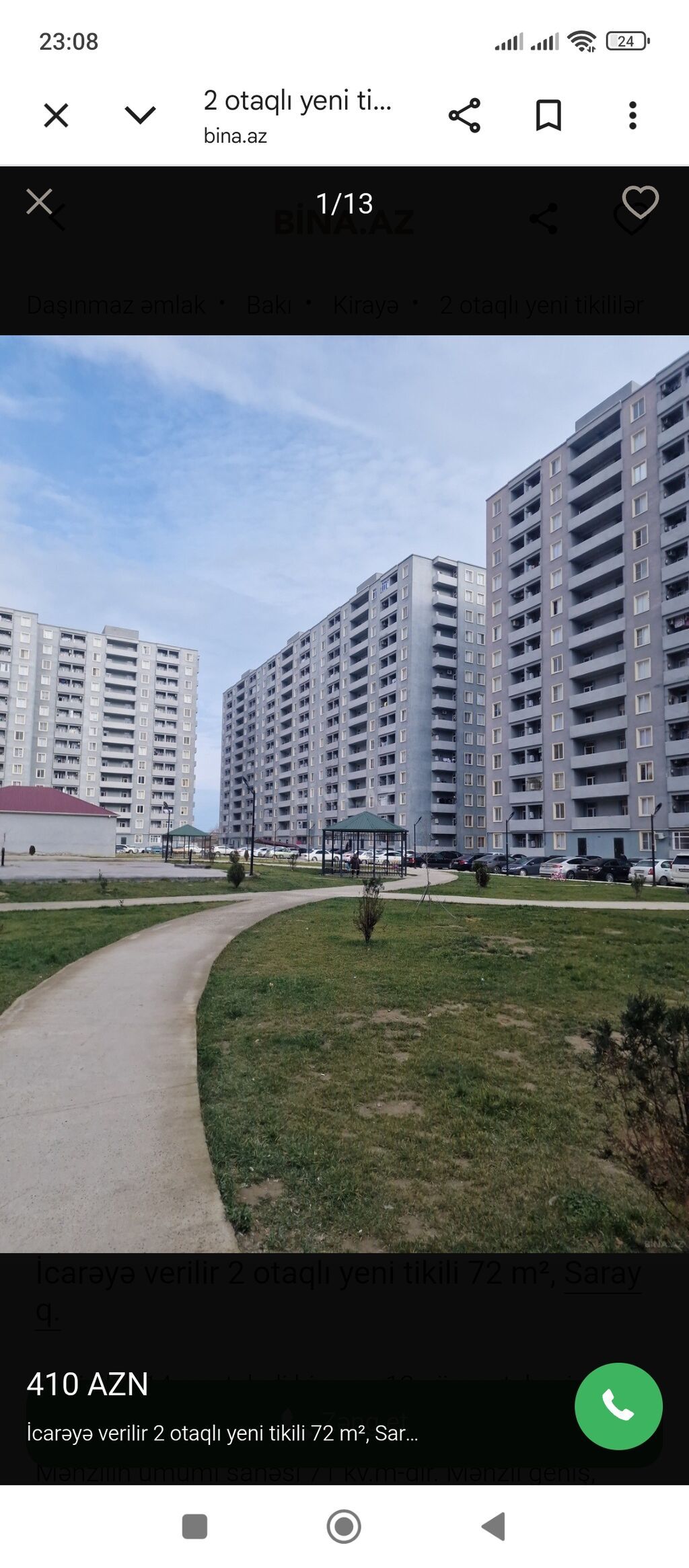 Ev yerləşir Abşeron rayonu Saray qəsəbəsində Saray MTK.Ev yalnız