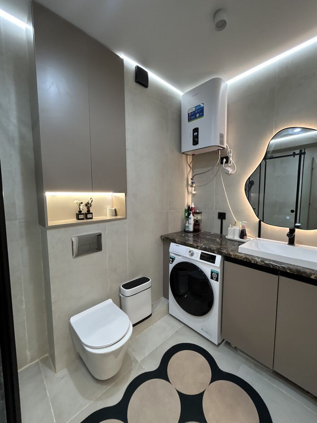 1 комната, 46 м², Асанбай мкр Элитка, 3 этаж, Дизайнерский ремонт: фото 6