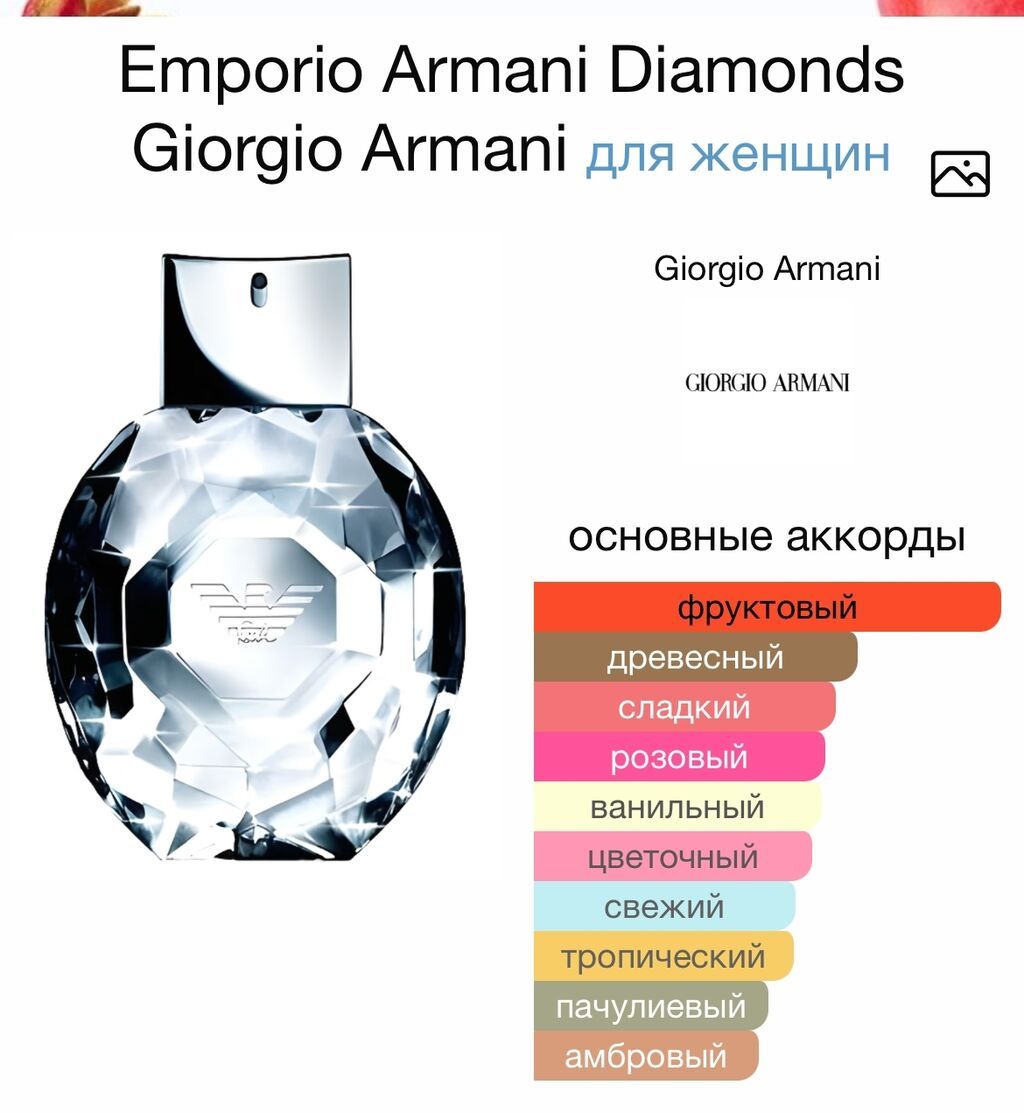 Продаю оригинальные парфюмы: emporio armani diamonds продан: фото 3