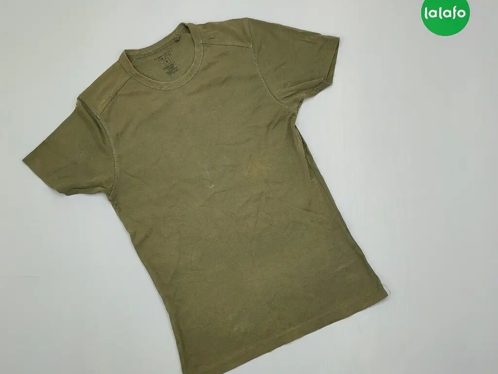 Koszulki: Koszulka S (EU 36), stan - Zadowalający, wzór - Jednolity kolor, kolor - Khaki — 1