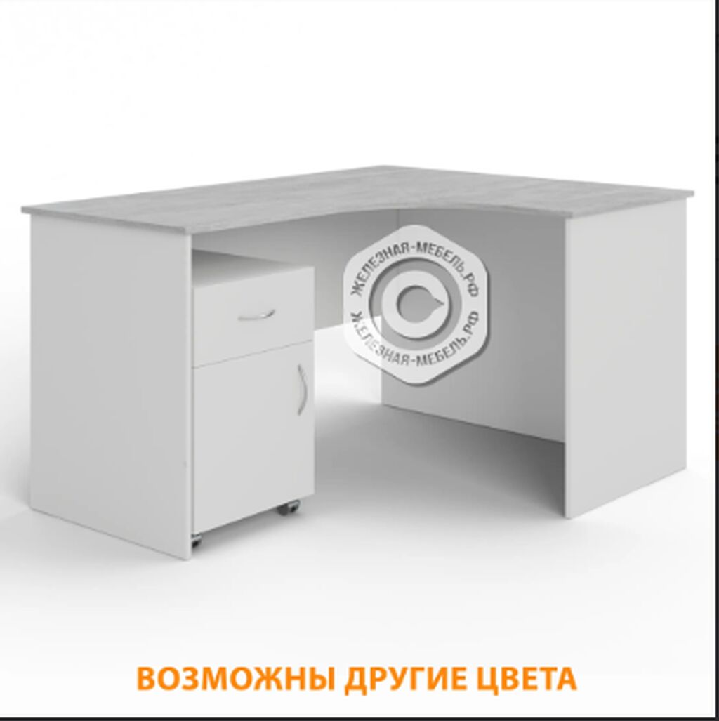 Стол рабочий угловой с тумбой подкатной: 53880 KGS Другие столы ...