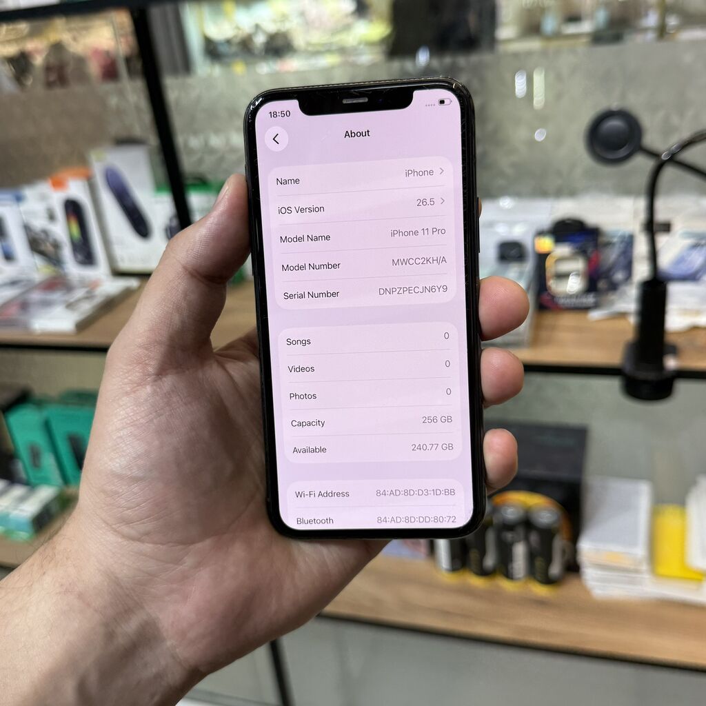 IPhone 11 Pro, Б/у, 256 ГБ, Alpine Green, Защитное стекло, 100 %: фото 7