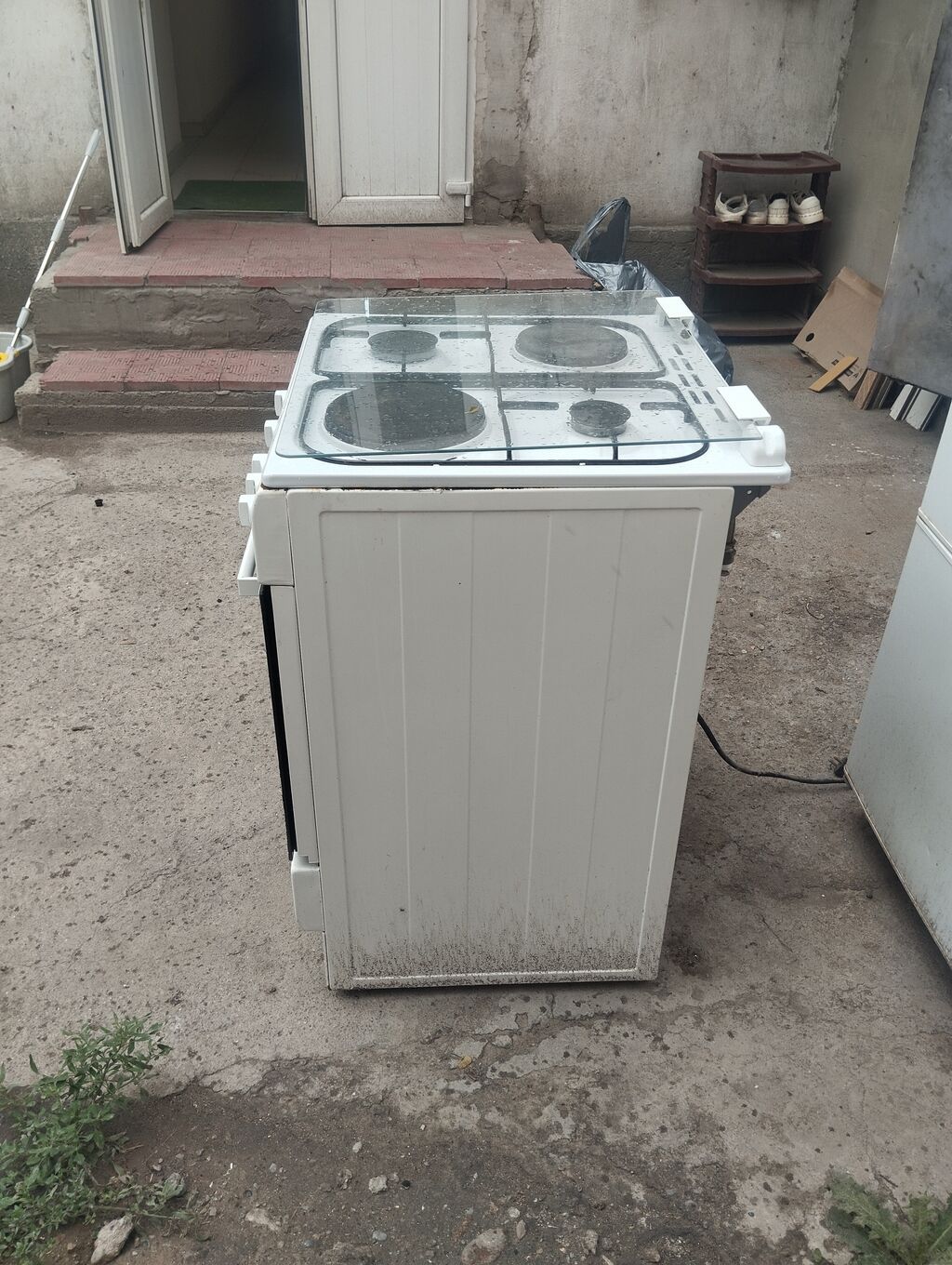 Газовая плита с духовкой, белая, стандартного формата 60×90 см — фото 3