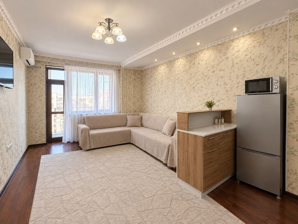 2 комнаты, 58 м², Ала-Арча ТРЦ Элитка, 9 этаж, Евроремонт: фото 2