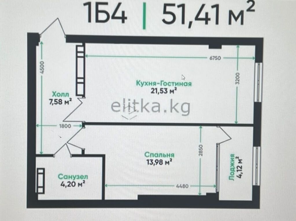 2 комнаты, 51 м², Элитка, 2 этаж, Свежий ремонт: фото 8
