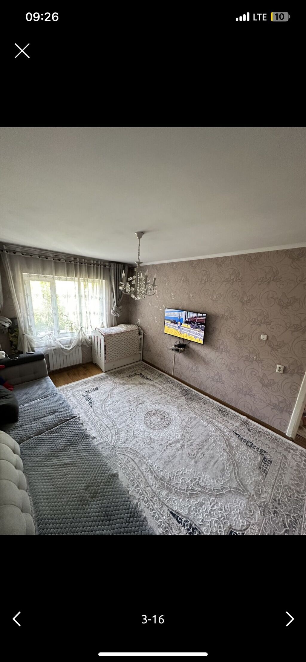 1 комната, 34 м², Аламедин-1 мкр 105 серия, 2 этаж, Косметический ремонт: фото 2