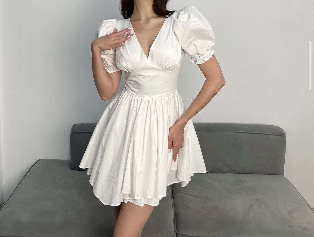 Повседневное платье, Лето, Короткая модель, Хлопок, S: фото 4