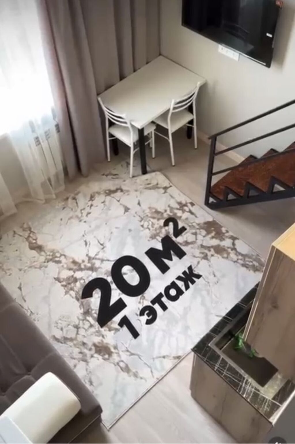 Студия, 28 м², Аламедин-1 мкр Элитка, 8 этаж, Евроремонт: фото 2