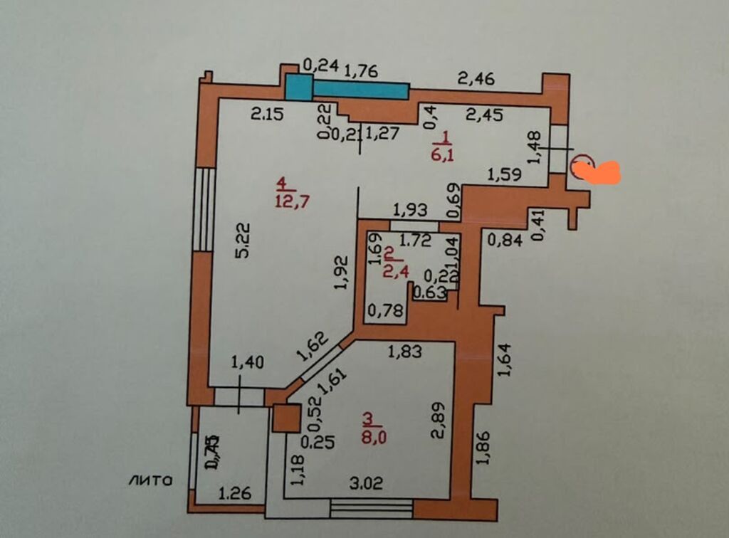 1 комната, 32 м², Учкун мкр Индивидуалка, 9 этаж, Евроремонт: фото 6
