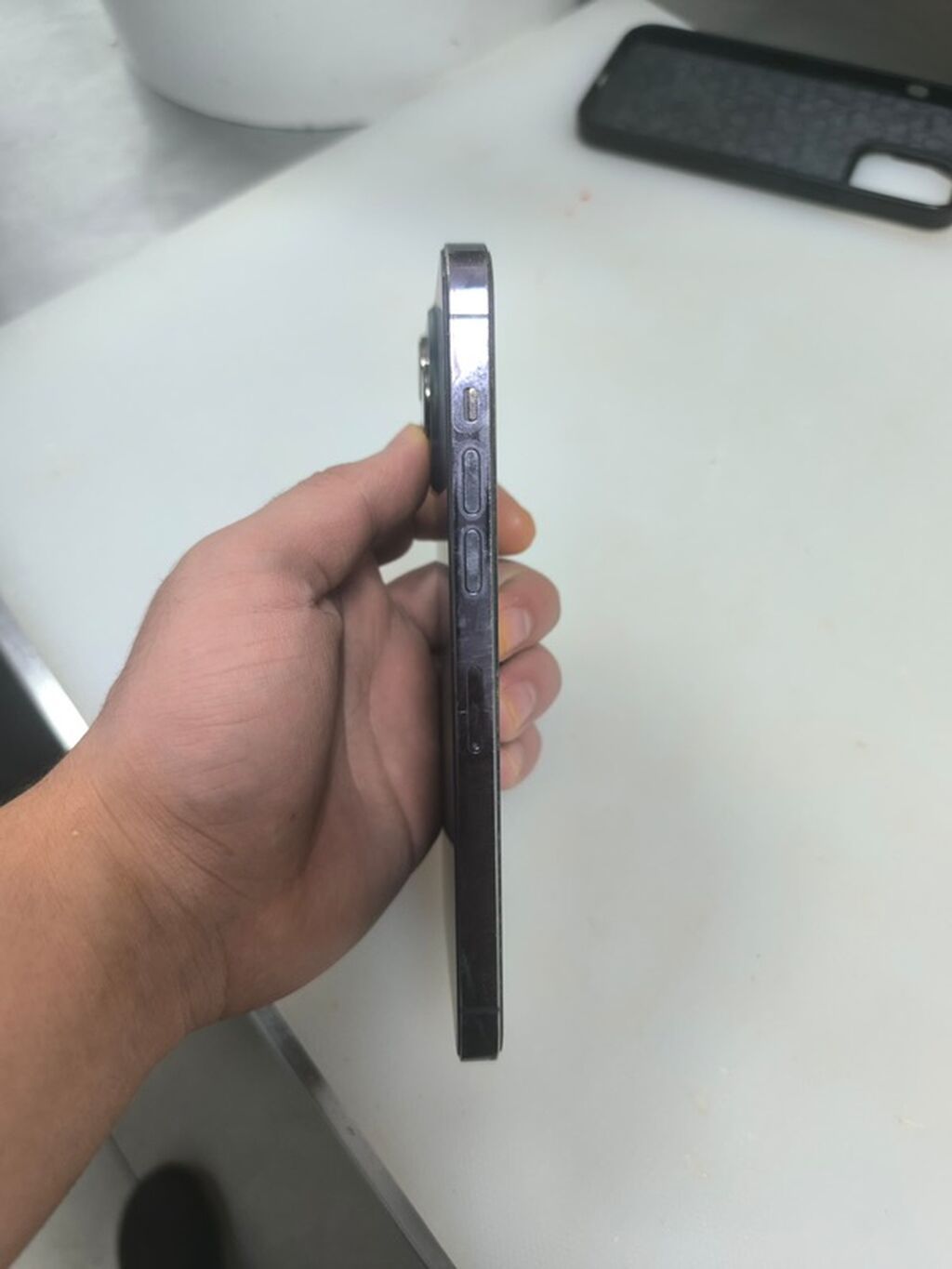 IPhone 14 Pro Max, Б/у, 128 ГБ, Deep Purple, Наушники, Зарядное устройство, Защитное стекло, 85 %: фото 3