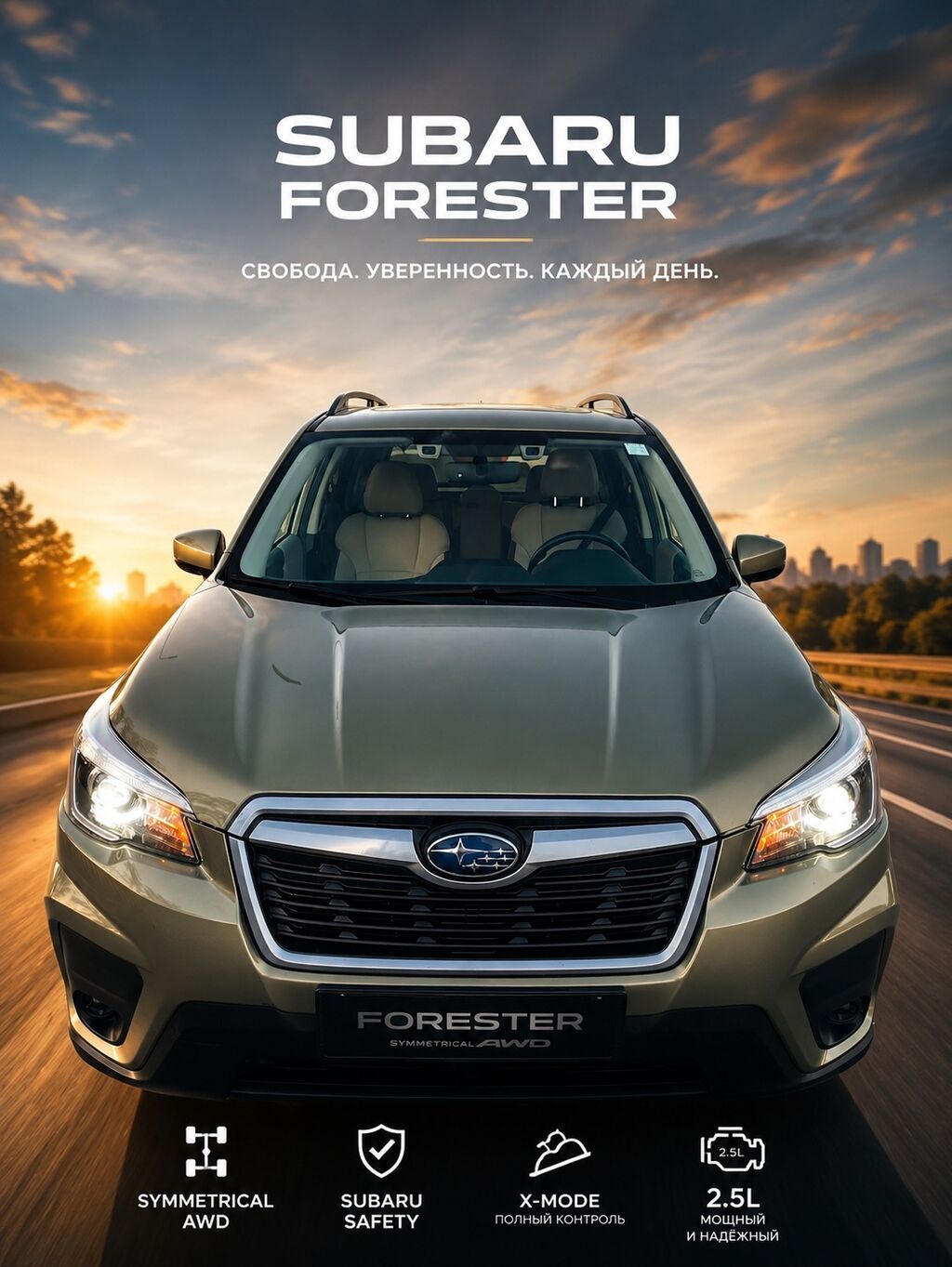 Subaru Forester: 2019 г., 2.5 л, Вариатор, Бензин, Кроссовер: фото 1