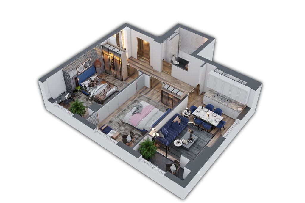 3 комнаты, 70 м², Таатан ТЦ Элитка, 12 этаж, ПСО (под самоотделку): фото 1