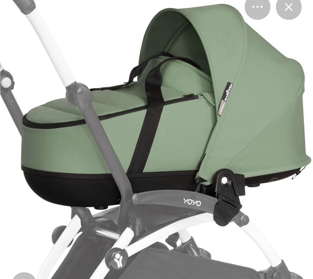 Люлька Babyzen YOYO Bassinet, цвет зеленый ) - Совместима с колясками: фото 5