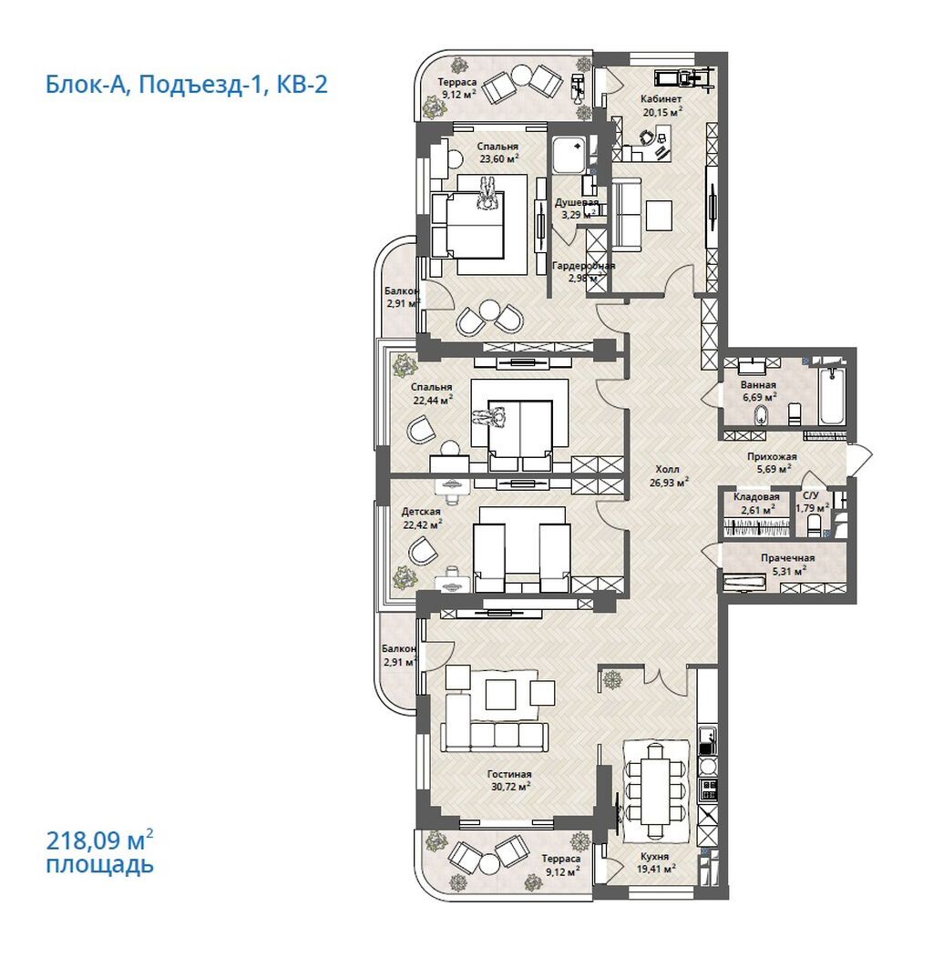 5 комнат, 216 м², Орто-Сай с. Элитка, 2 этаж, ПСО (под самоотделку): фото 2