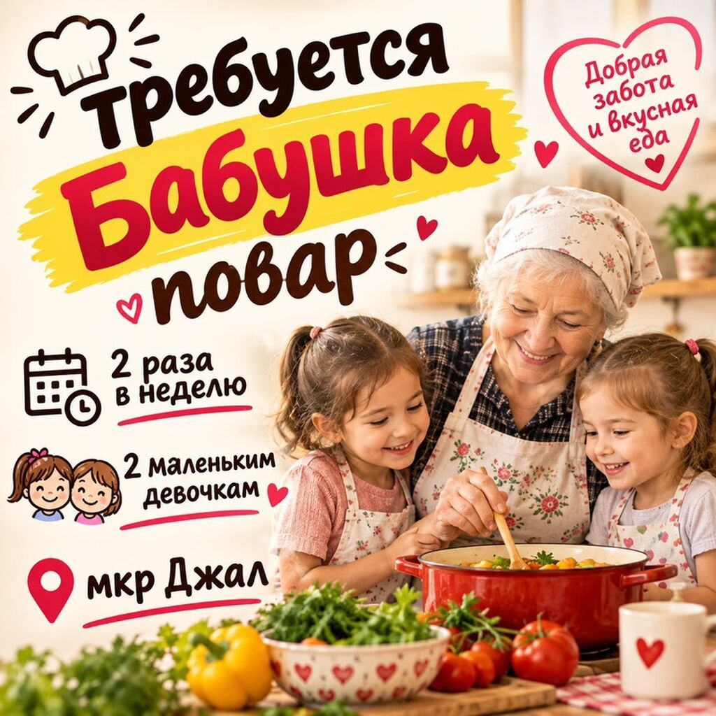 Требуется домработница-повар в Нижний Джал