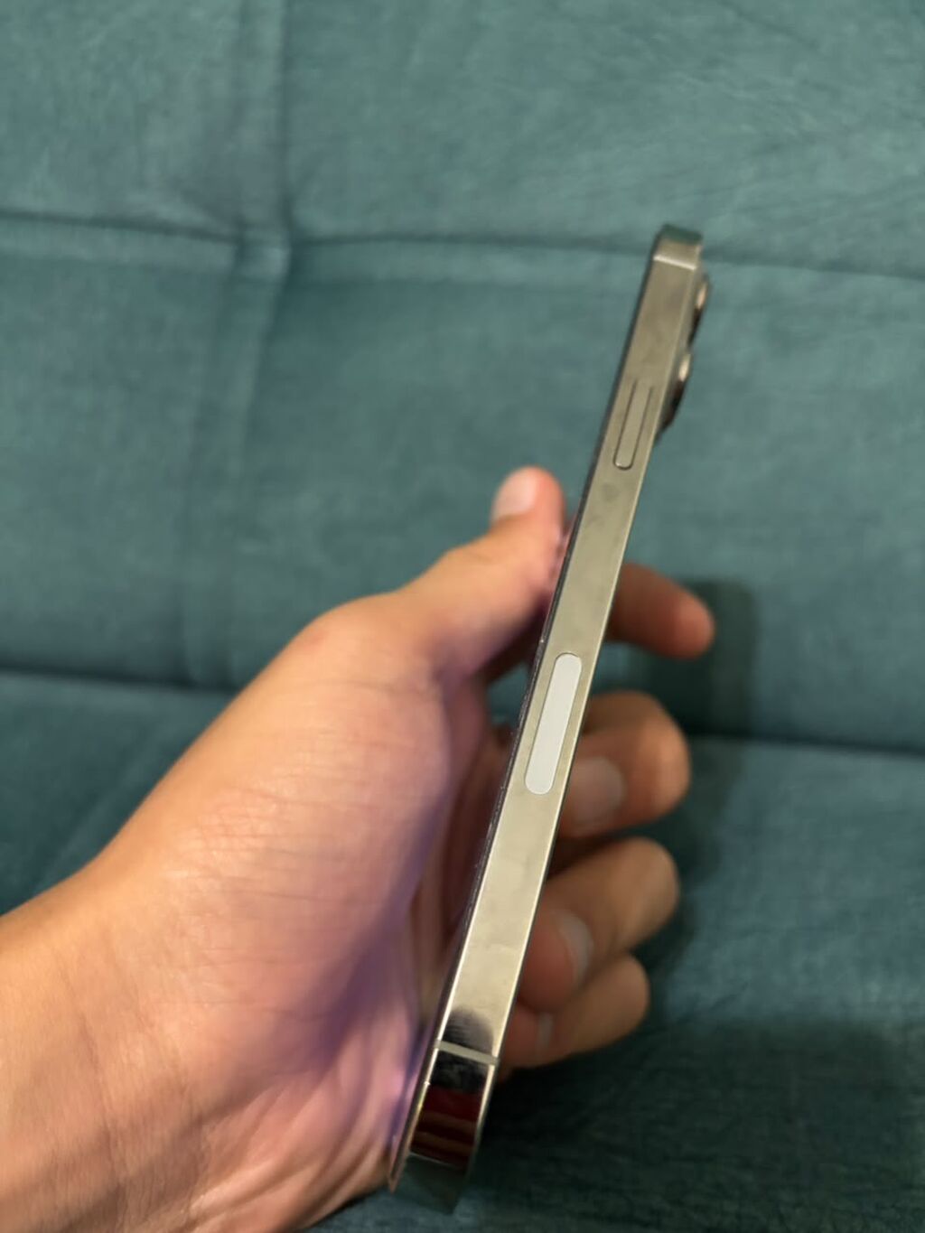IPhone 13 Pro Max, Б/у, 128 ГБ, White Titanium, Защитное стекло, Чехол, Коробка, 77 % — фото 5