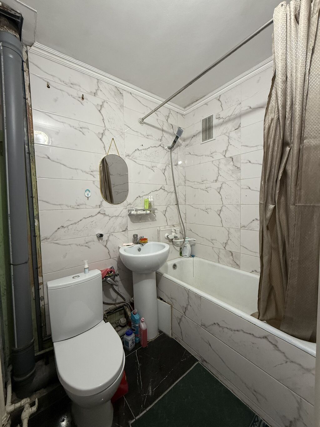 3 комнаты, 58 м², Дордой Плаза ТРЦ 104 серия, 5 этаж, Косметический ремонт: фото 8