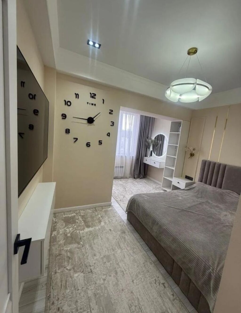 2 комнаты, 55 м², Асанбай мкр Элитка, 13 этаж, Дизайнерский ремонт: фото 5