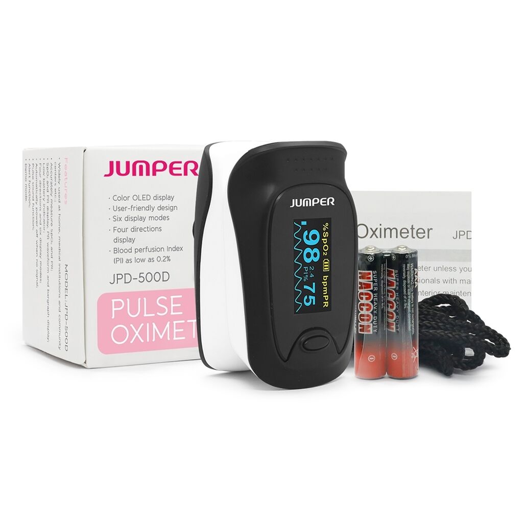 Пульсоксиметр на палец jumper 500d oled. | 1500 KGS | Пульсоксиметры ...