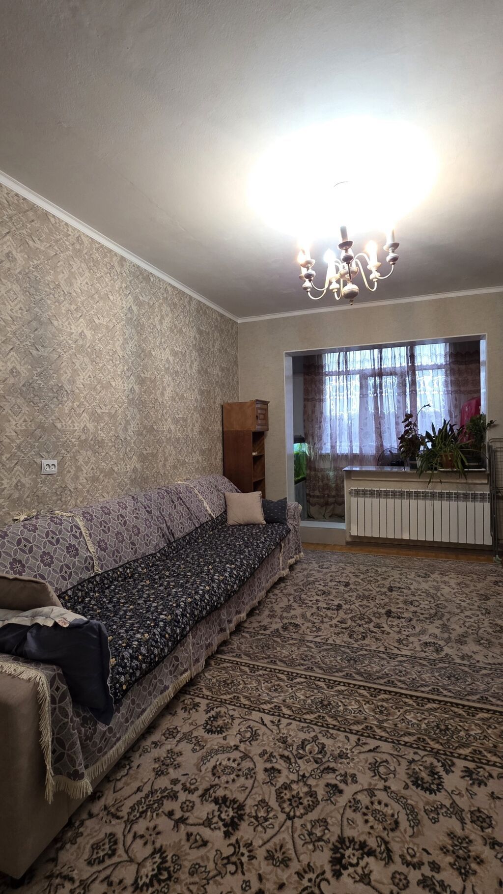 2 комнаты, 62 м², Аламедин-1 мкр 106 серия, 5 этаж, Косметический ремонт: фото 2
