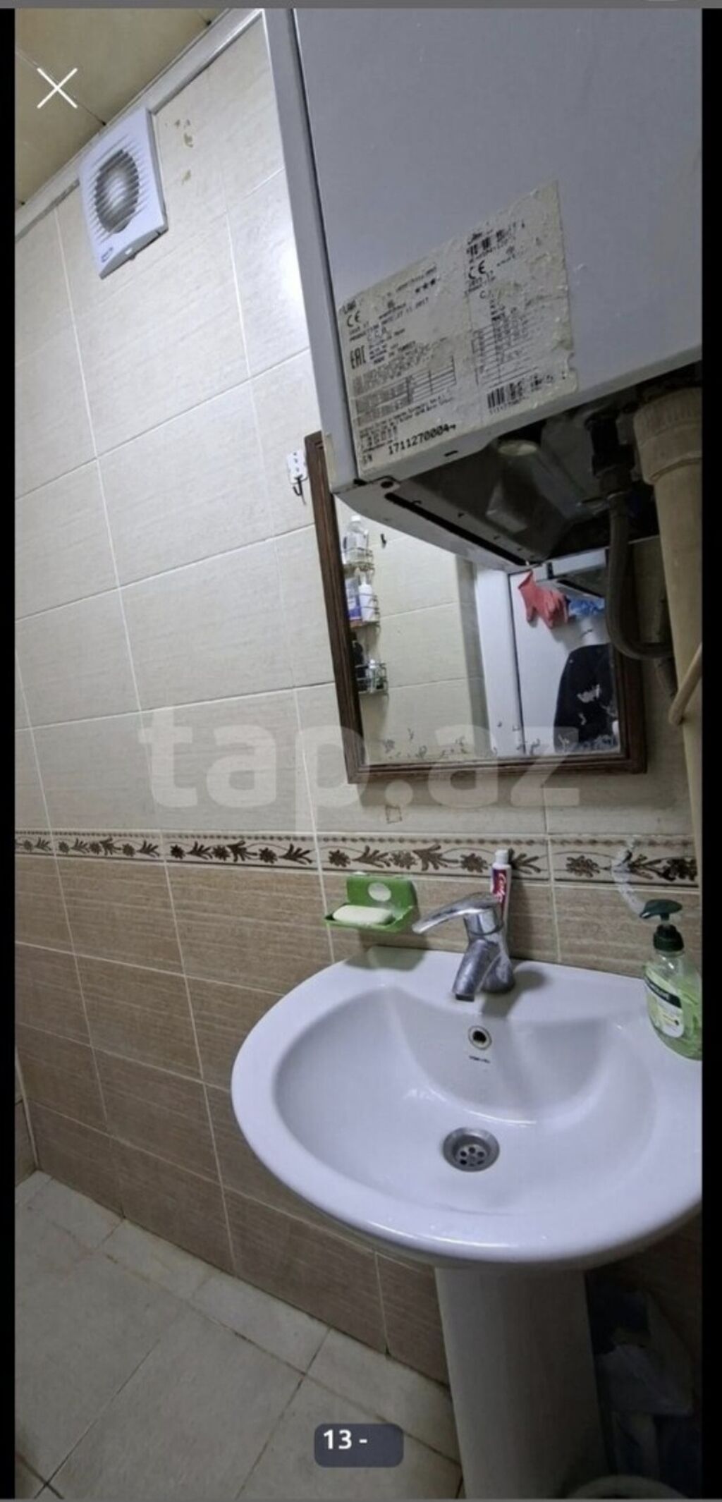 Bakı, Bayıl, 2 otaqlı, Köhnə tikili, 45 kv. m
