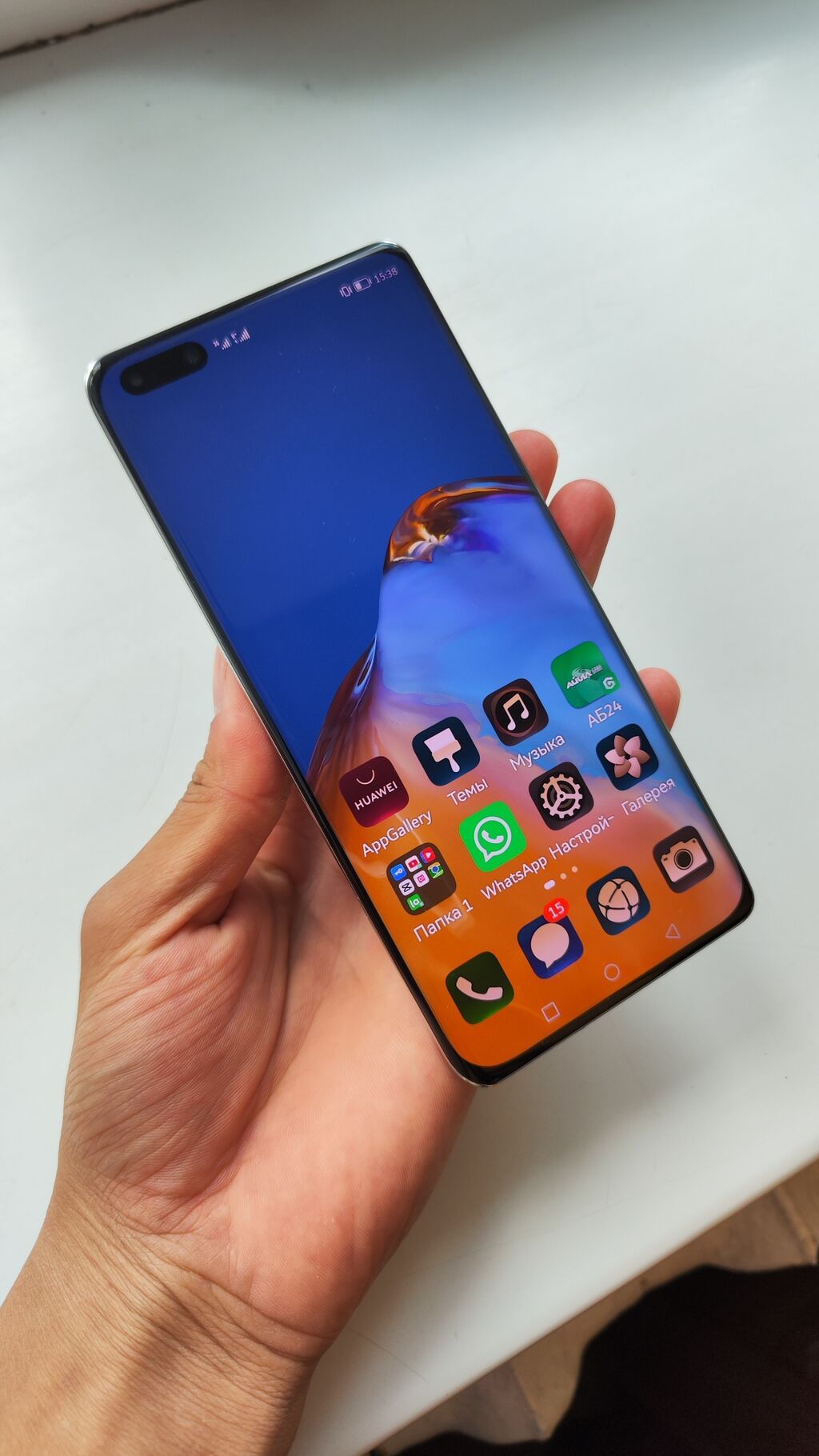 Huawei P40 Pro, Б/у, 256 ГБ, цвет - Серый, 1 SIM, 2 SIM, eSIM — фото 2