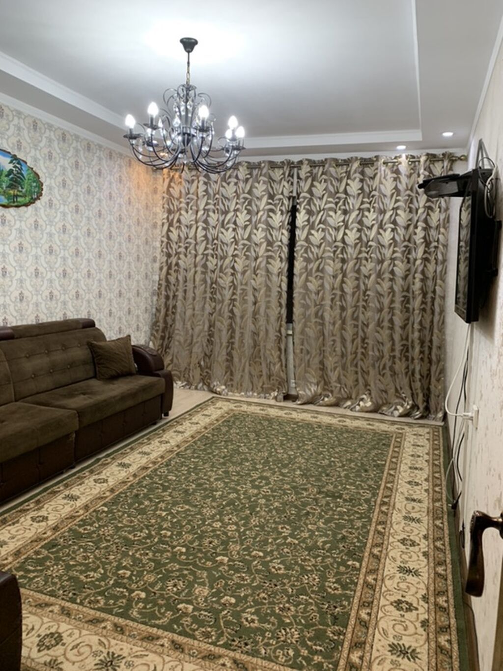 2 комнаты, Улан мкр Семейным, С мебелью полностью: фото 1