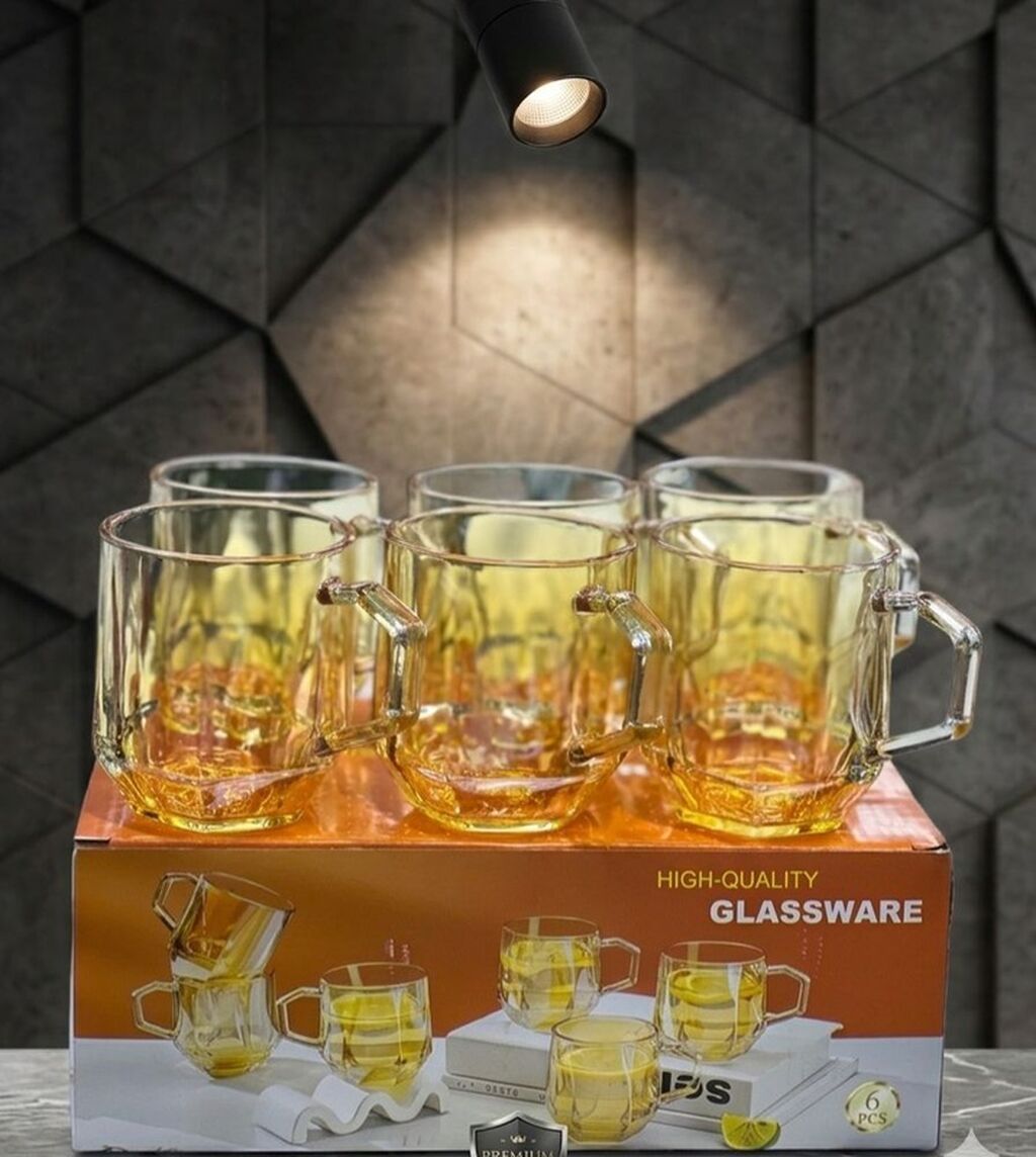 Набор стеклянных кружек High-Quality Glassware — 6 штук. - Материал: фото 2