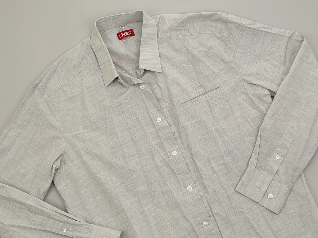 Koszule: Koszulа XL (EU 42), stan - Bardzo dobry, wzór - Linia, kolor - Szary — 1
