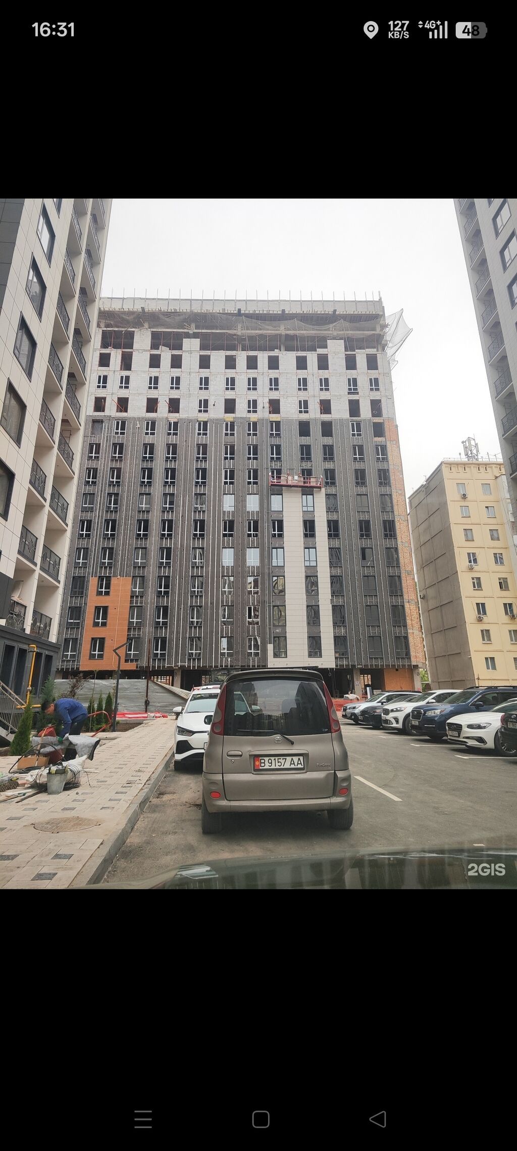 1 комната, 43 м², Баткенский рынок / базар Элитка, 4 этаж, ПСО (под самоотделку): фото 2