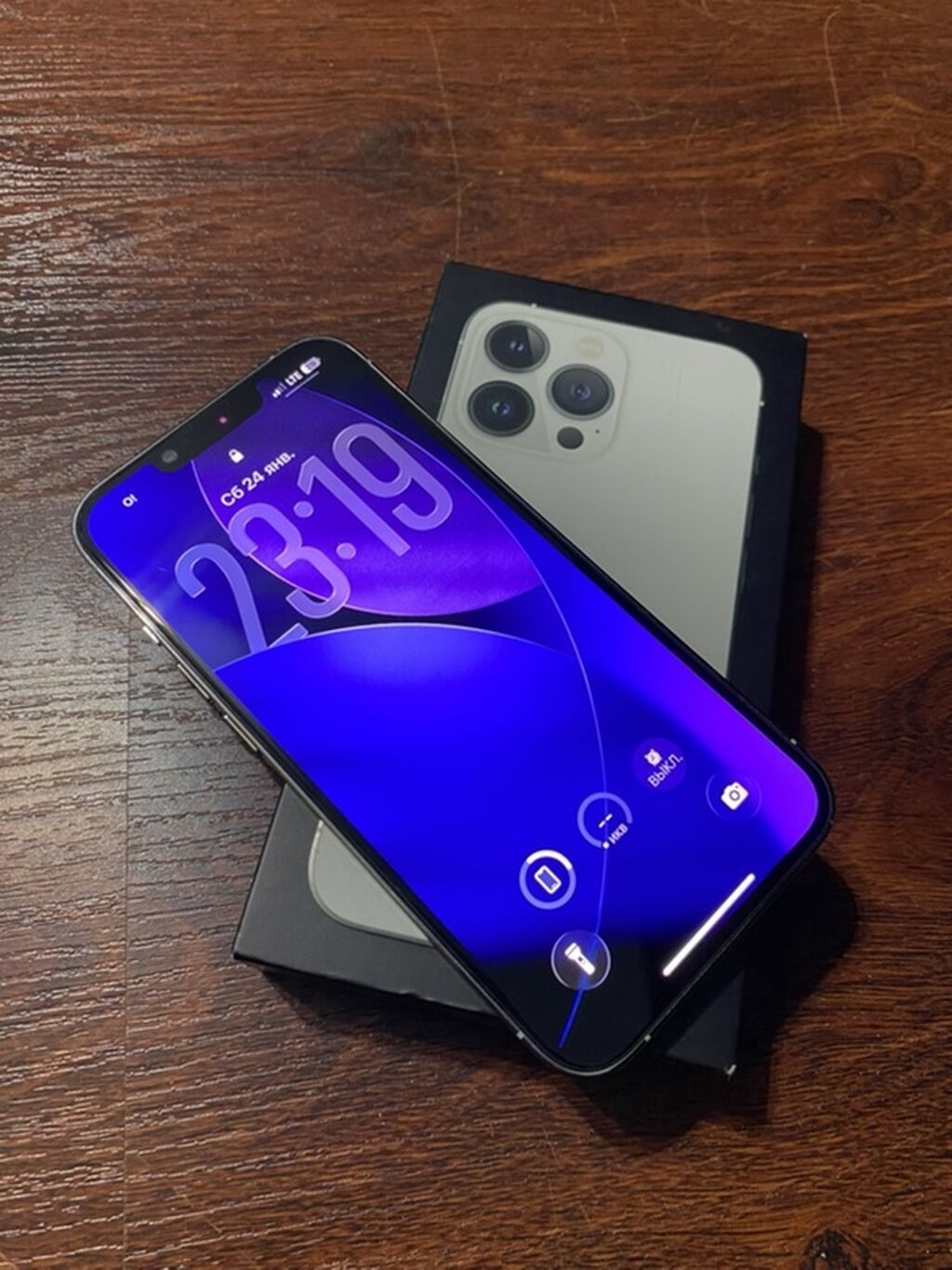 IPhone 13 Pro, Б/у, 128 ГБ, White Titanium, Коробка, 75 %: фото 3