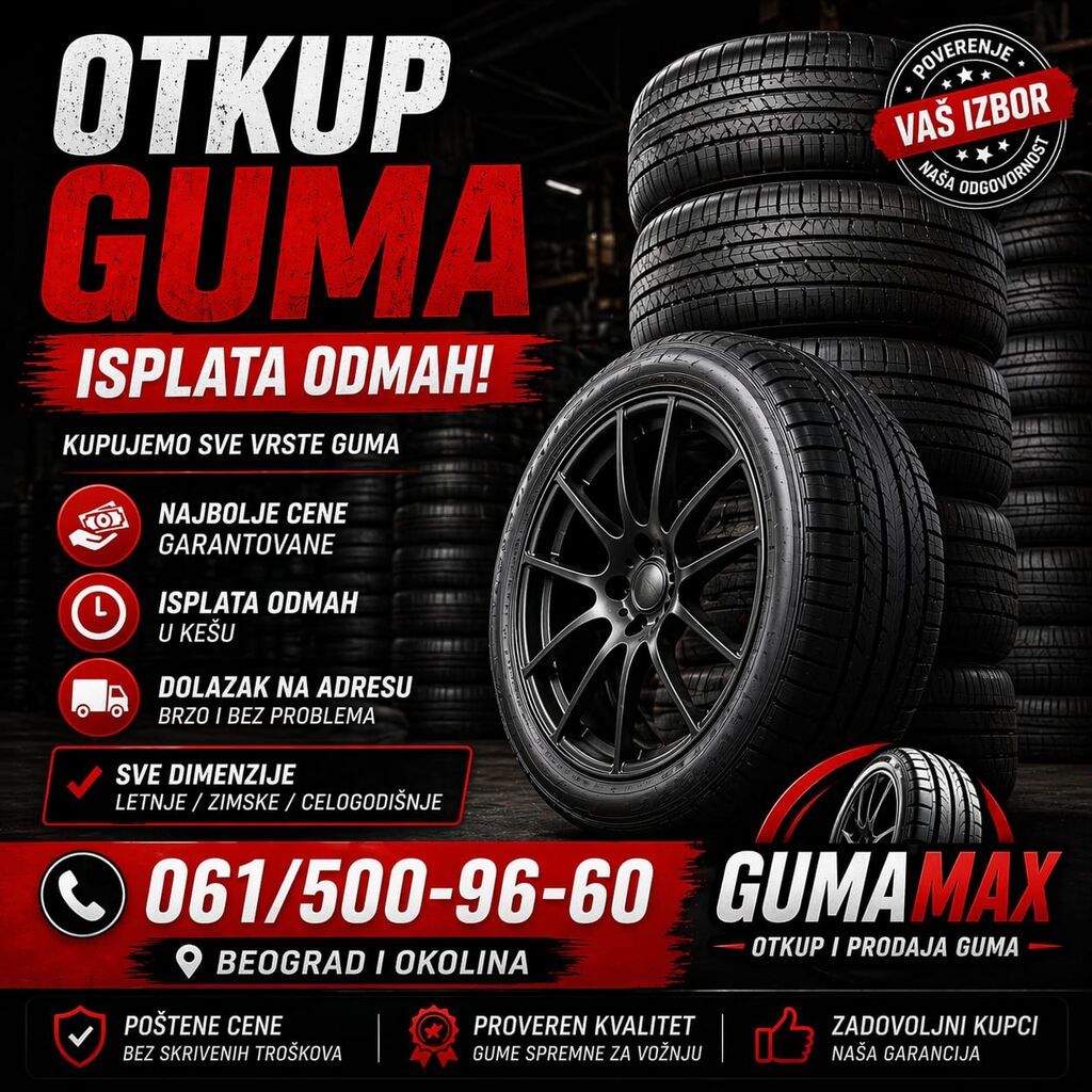 Other tires, disks, wheels accessories: ♻️ Otkup guma Beograd – Isplata odmah u kešu! Bavimo se otkupom