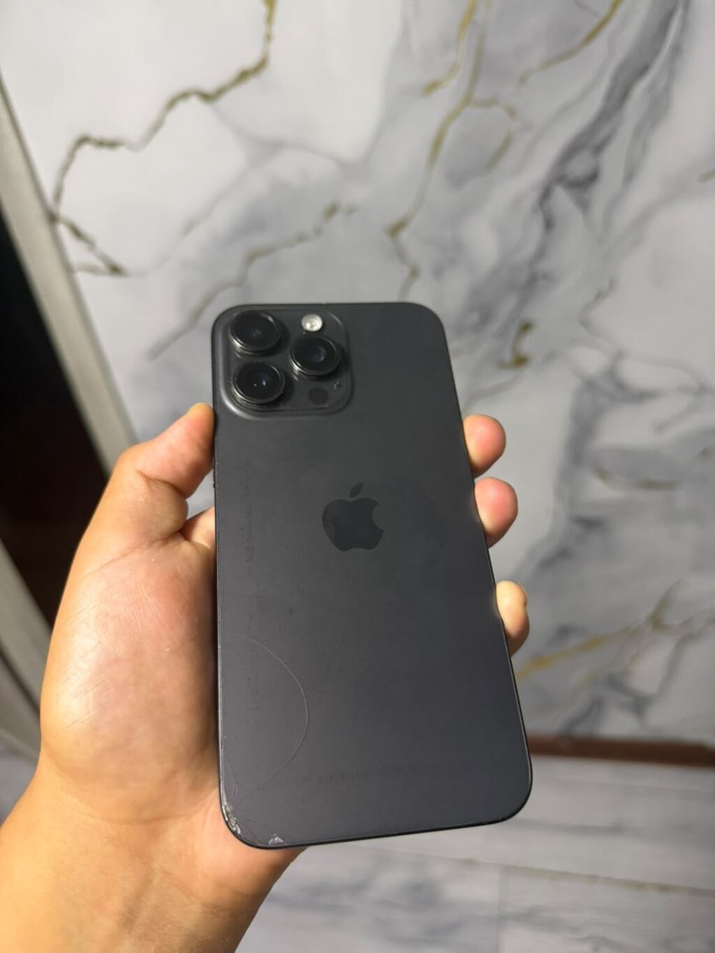 IPhone 15 Pro Max, Б/у, 512 ГБ, Black Titanium, Зарядное устройство, Защитное стекло, Чехол, 81 %: фото 2