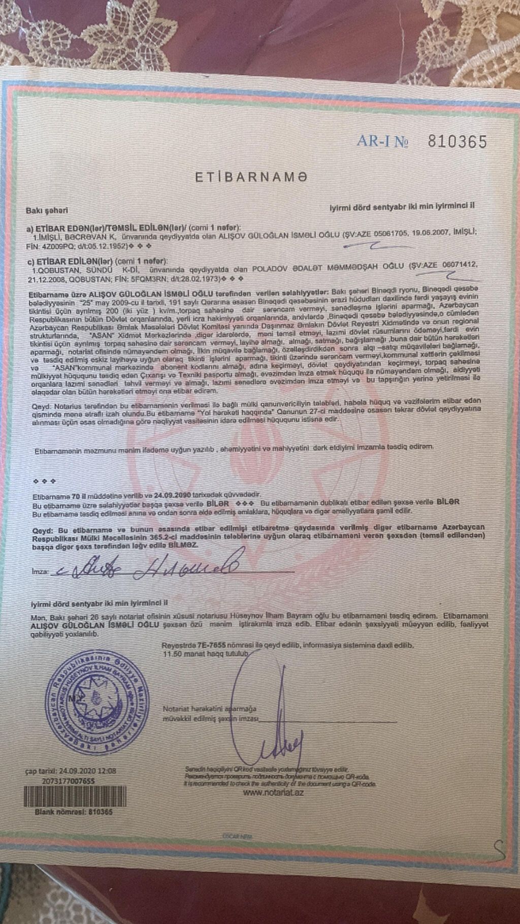 Torpaq Bələdiyyə çıxarışı evin binövrəsinin beyonu tökülüb 50-50 yə