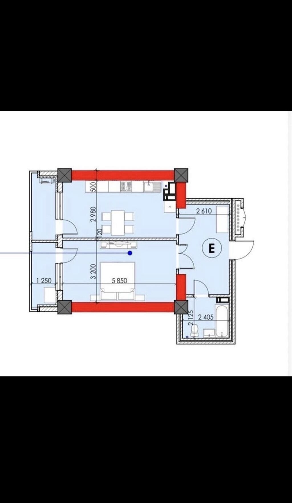 1 комната, 60 м², Элитка, 13 этаж, ПСО (под самоотделку): фото 5