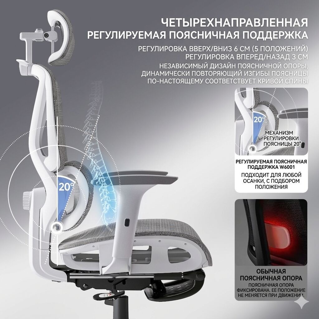 Игровое кресло, Новый, С колесиками, цвет - Белый, В рассрочку: фото 6