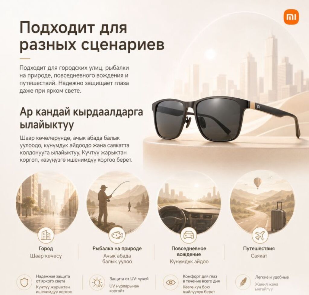Солнцезащитные очки Xiaomi Mi Home Folding Polarized Sunglasses Купить — фото 7
