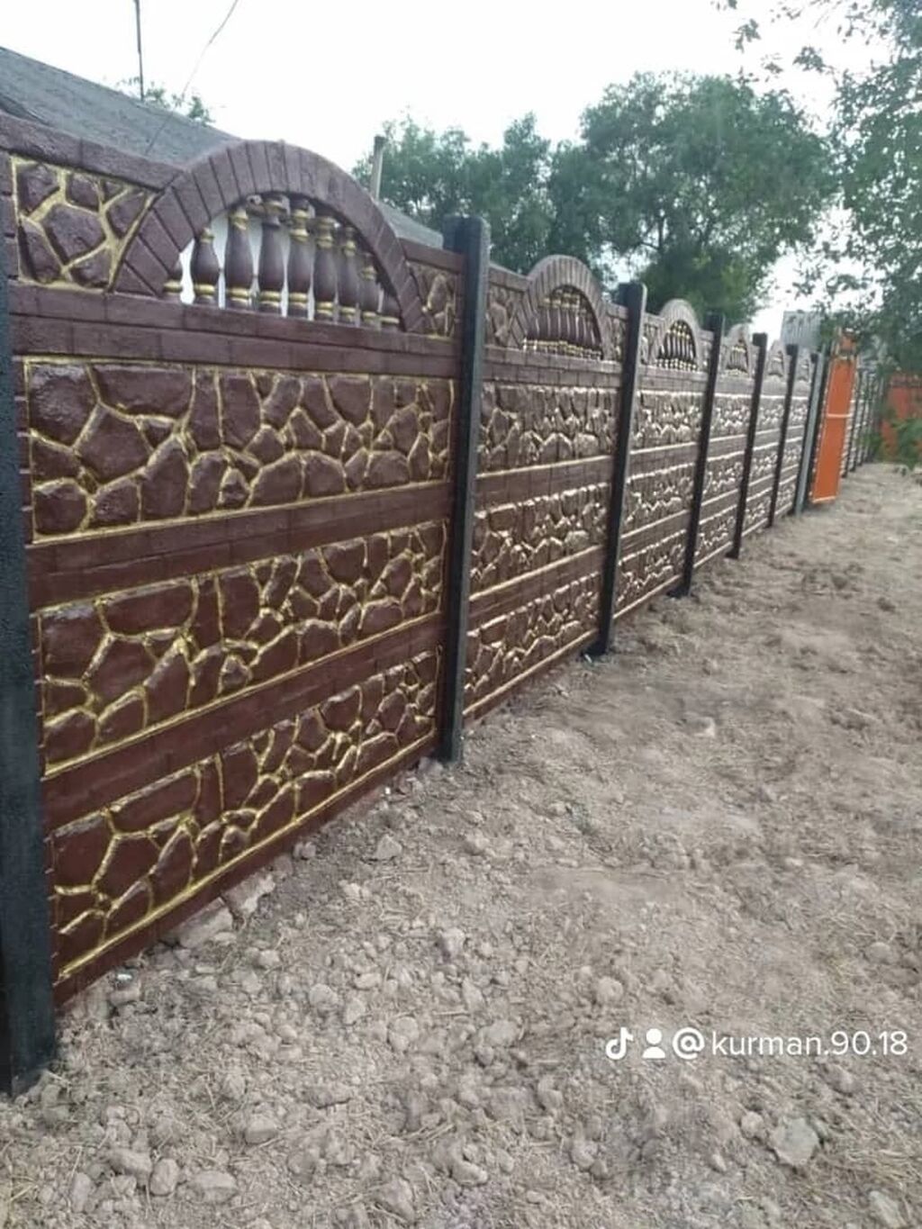Железобетонная заборная плита, Длина: 2 м, Высота: 2 м, Толщина: 40 мм, Новый — фото 4