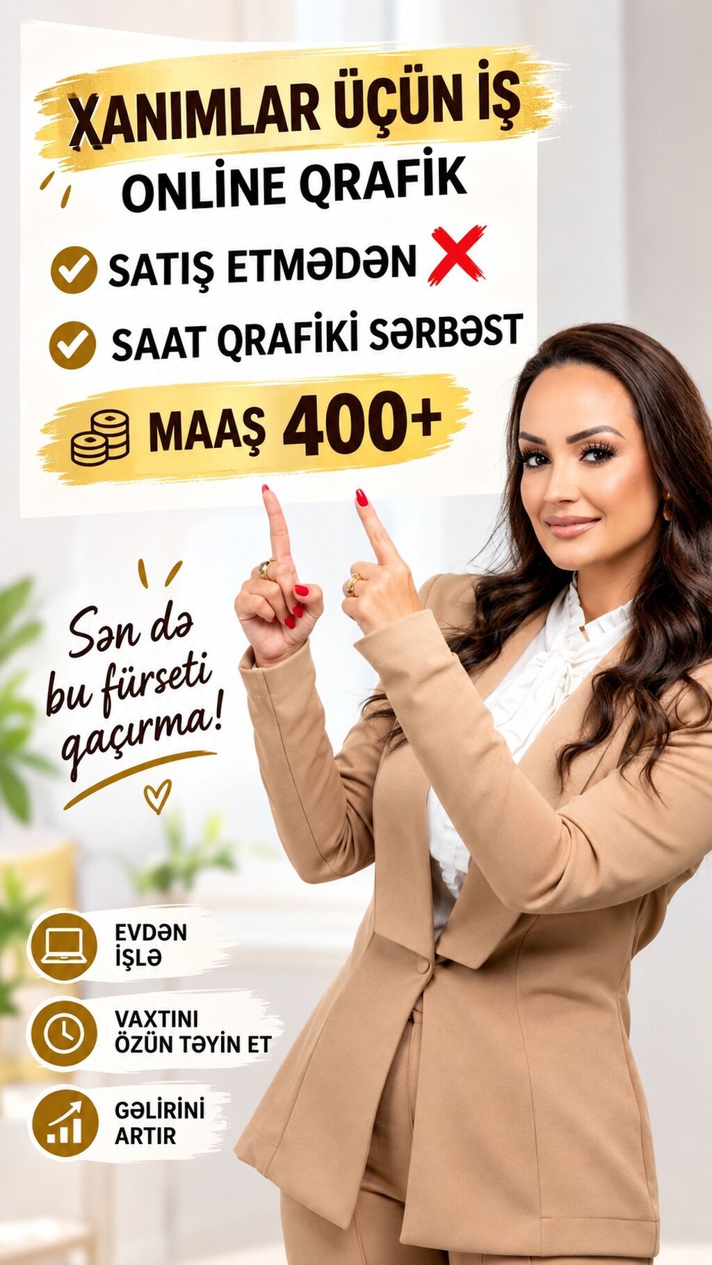 Marketoloq, 20 yaş, Təcrübəsiz, Dəyişən qrafik